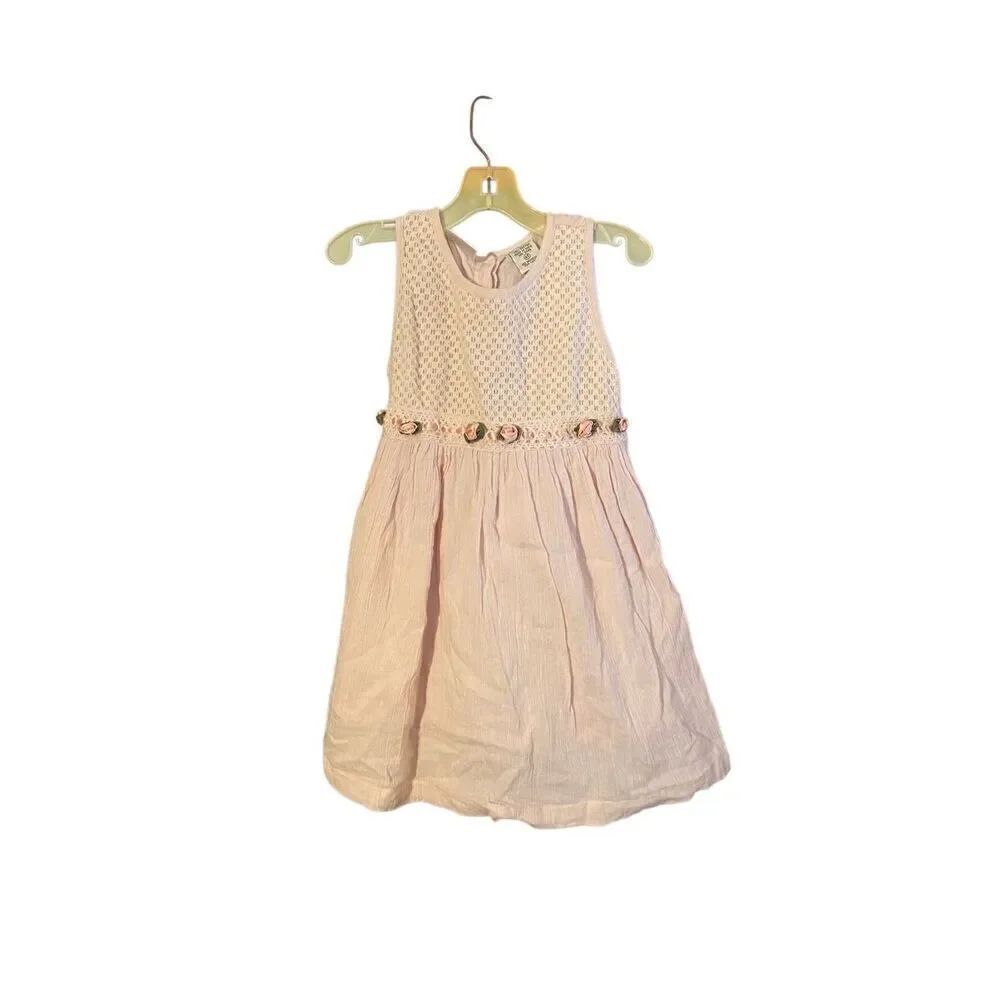 Badge toddler girls, pink rose, detail dress size 40